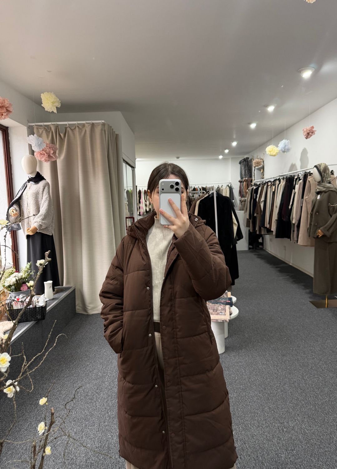 Lange Winterjacke